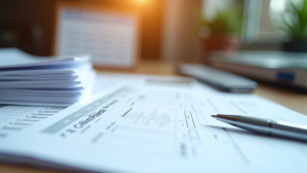 Formulář oznámení o výstupu z paušální daně s tužkou na stole