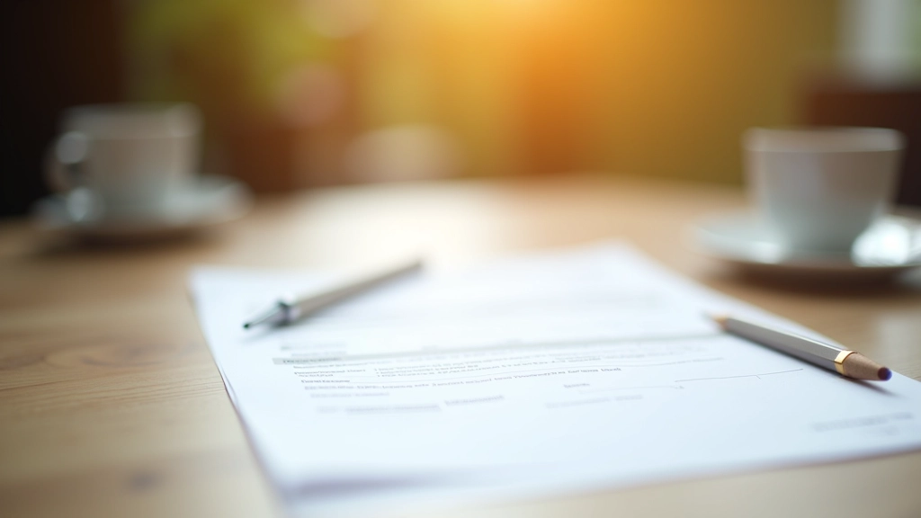 Papírový formulář s tužkou a poznámkami o změnách v příjmu