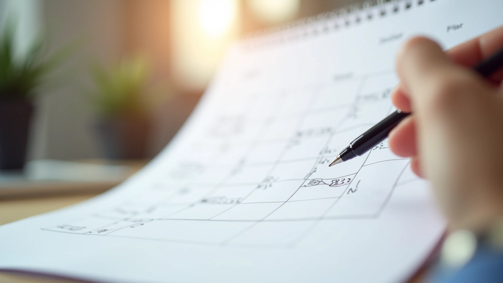 Kalendář se zvýrazněným datem měsíční platby daně a poznámkami